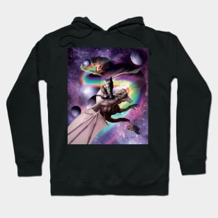 Space Cat Riding Dragon - Tacos And Rainbow Hoodie